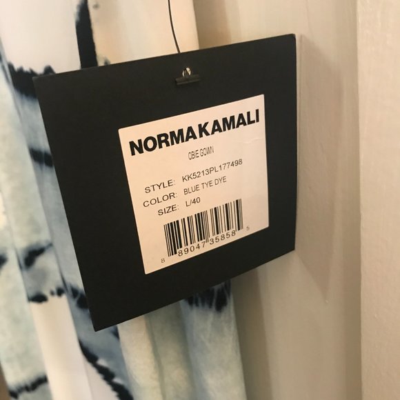 Norma Kamali Obie Gown in Blue Tie Dye | New never worn! - Picture 4 of 7